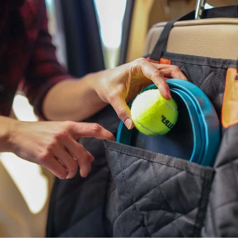 Dog Car Seat Cover with Removable Licking Mat Waterproof/Scratch proof protector